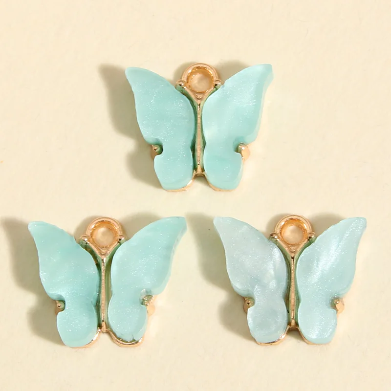 10pcs Lovely Colorful Small Butterfly Charms Animal Enamel Pendant Fit Necklaces Earrings Jewelry Making Handcrafted Accessories