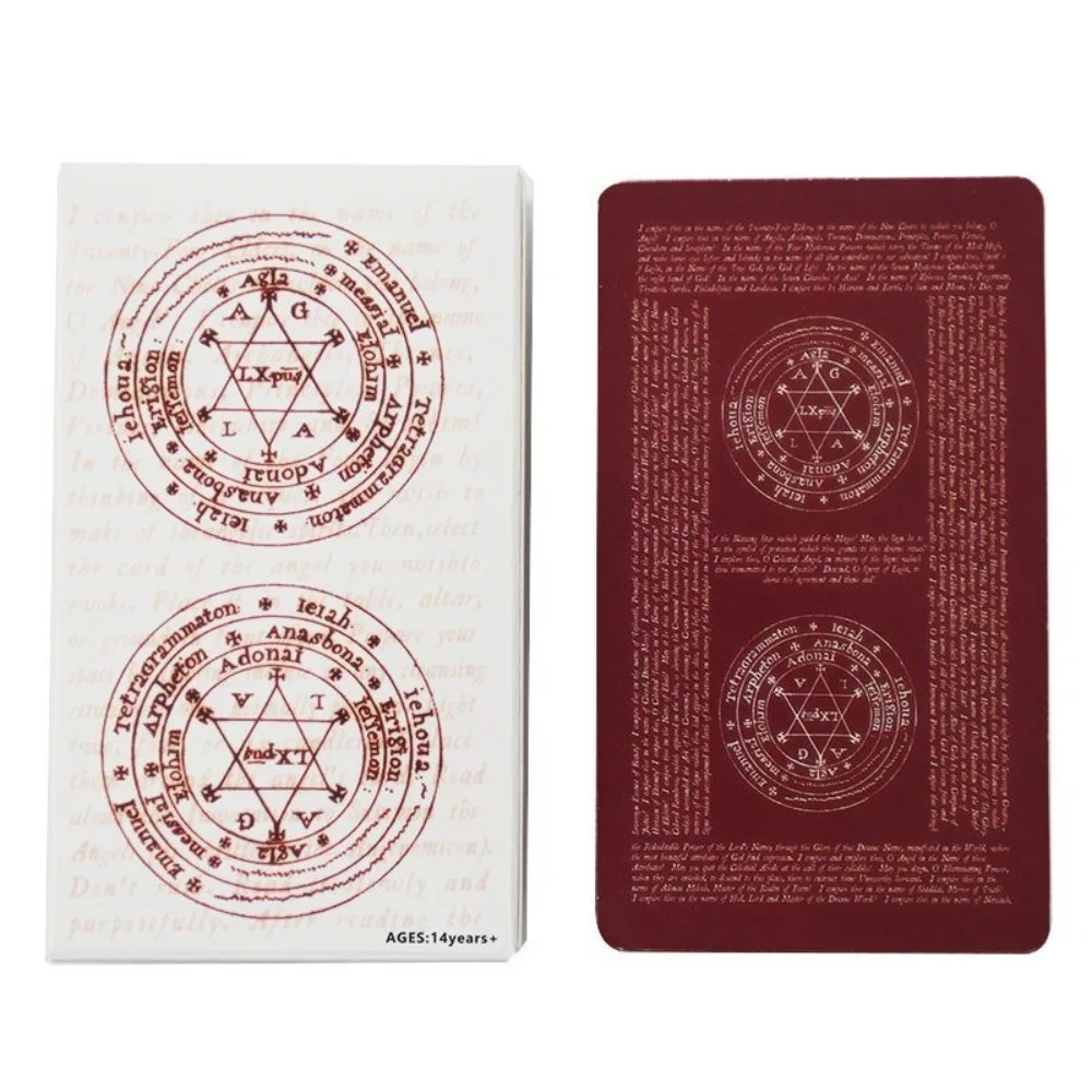 Baraja de Tarot que Evoca Ángeles de 10.3*6cm - 78 Cartas de Guía Divina con Sigilos y Nombres Angeliculares - Oráculo de 72 Ángeles Cabalísticos