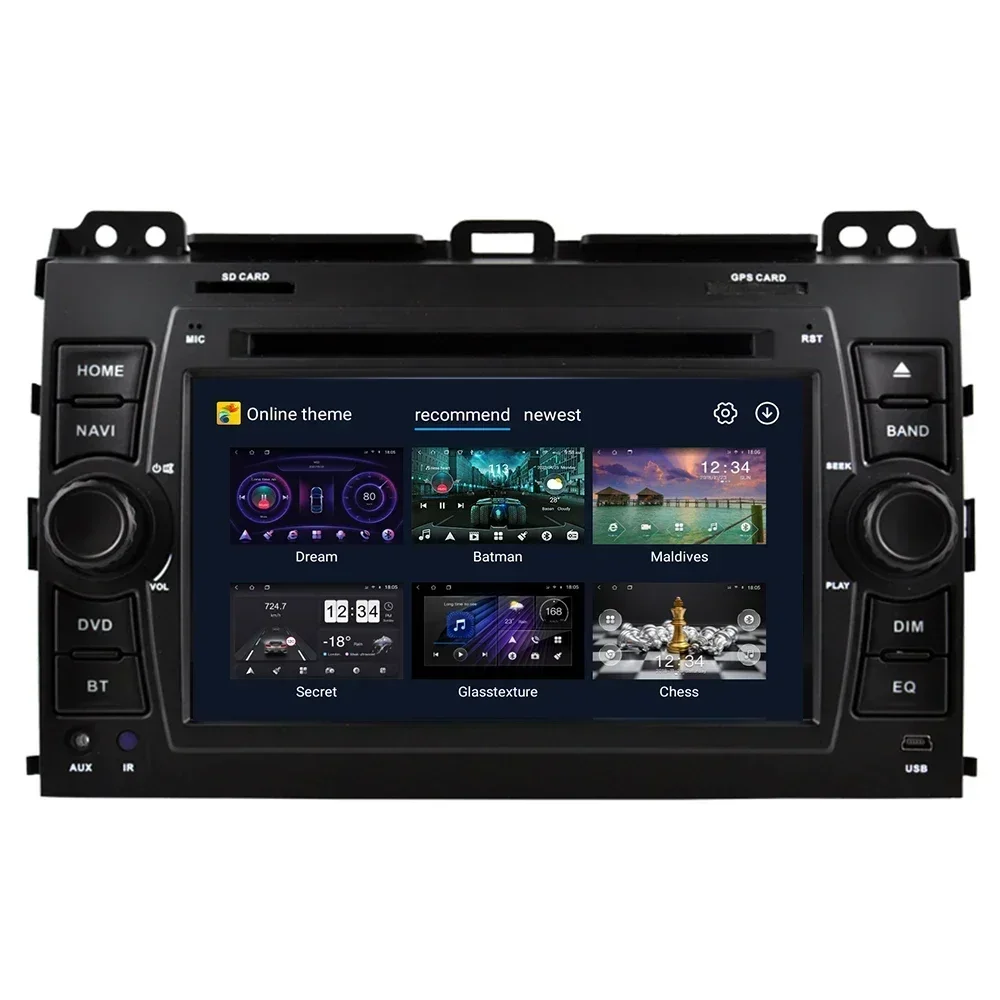 DSP 5G For Toyota Land Cruiser Prado 120 LC120 GPS Car Radio Multimedia Video Player Autoradio Android Navigation GX470 with DVD