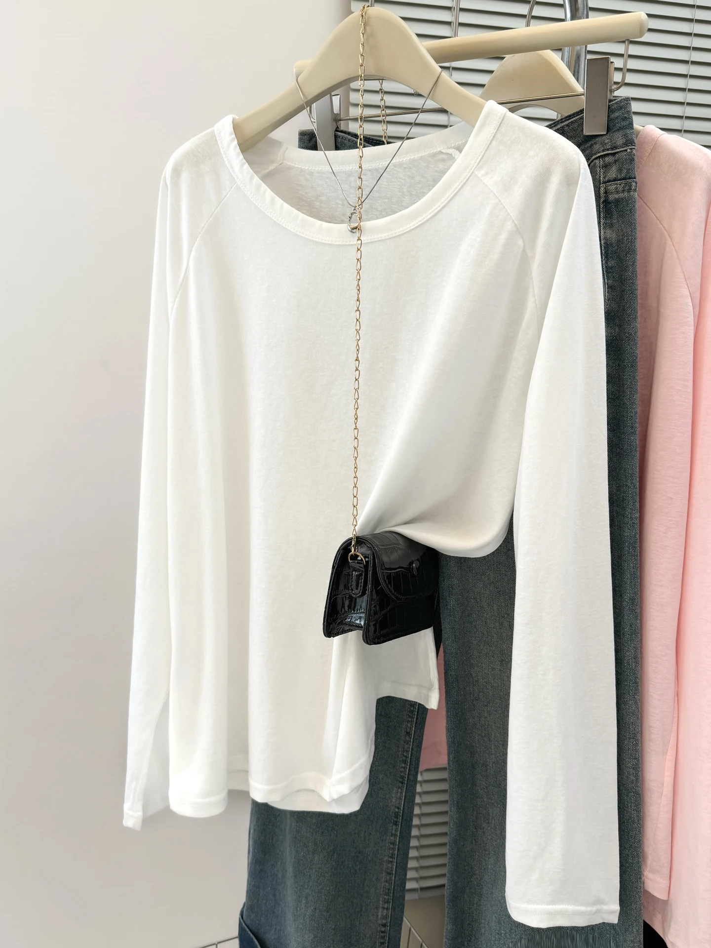 Snowflake Cotton Thin Long Sleeve Women's T-shirt Loose Fit Summer Slimming Korean Style Outerwear Transparent Air Conditioni...