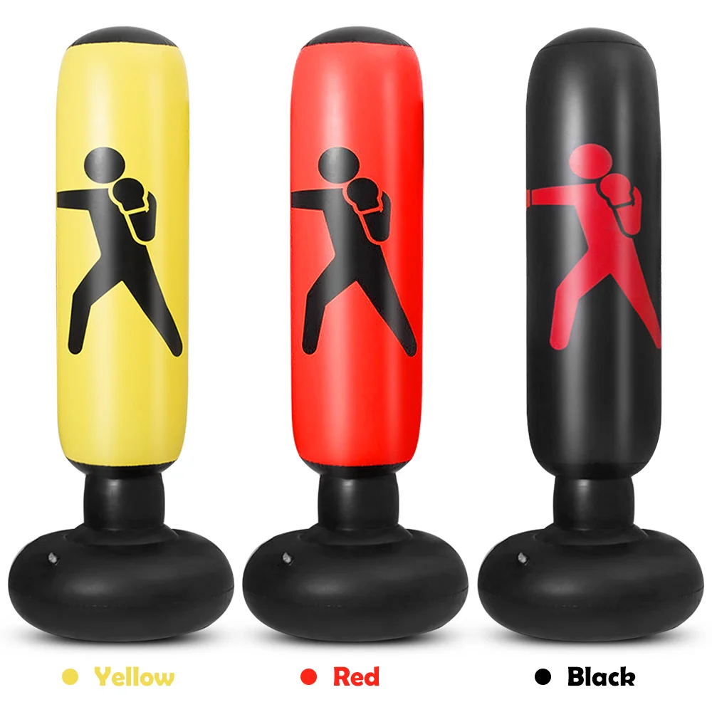 Custom Leather & Oxford Fabric Boxing Man Punching Bags Heavy Durable  Standing Boxing Sand Bag