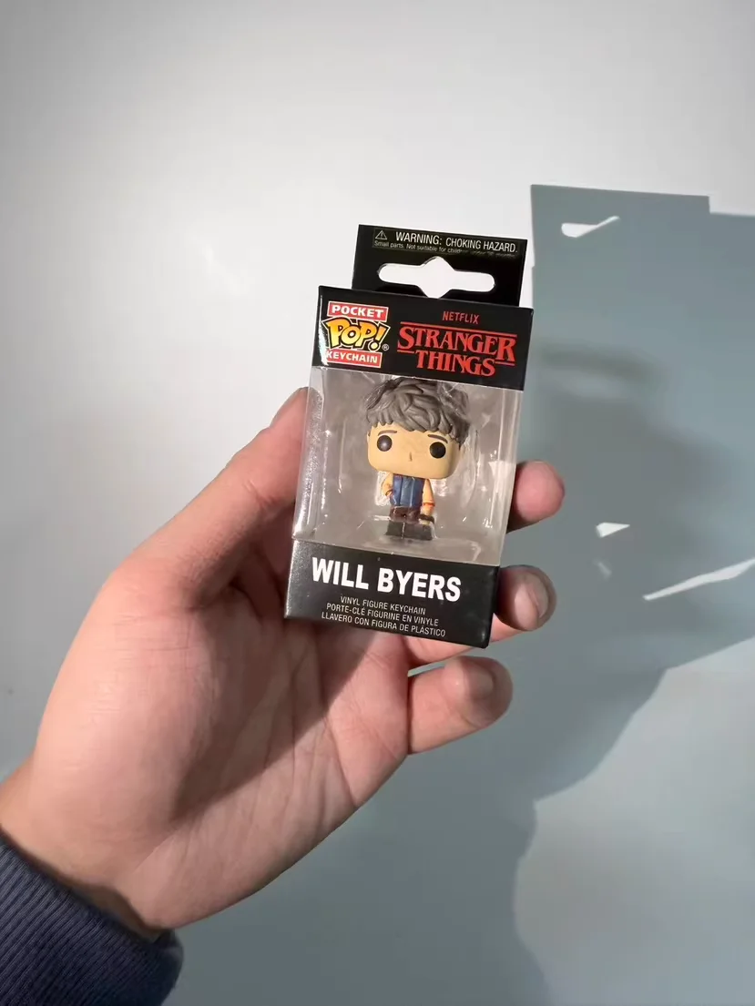 Funko Pop 4CM Pocket WILL BYERS Keychain PVC Vinyl Figure Doll Collection Model Toys Children Xmas Carvinal Gift