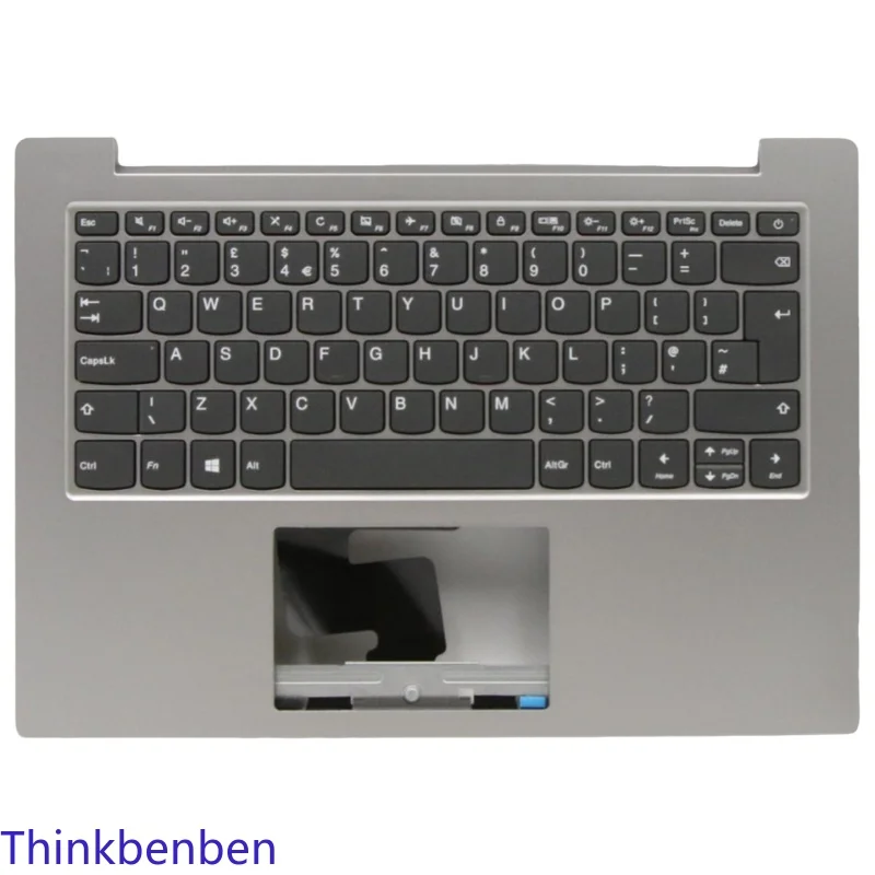 

UK English Platinum Grey Keyboard Upper Case Palmrest Shell Cover For Lenovo Ideapad Slim 1 14 14AST 05 5CB0W43916