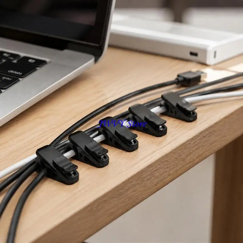 573A Earphone Cord Fasteners, Spring Grip Clothing Attachments with Separate Wire Guides Clips for Daily Commuting and Travel