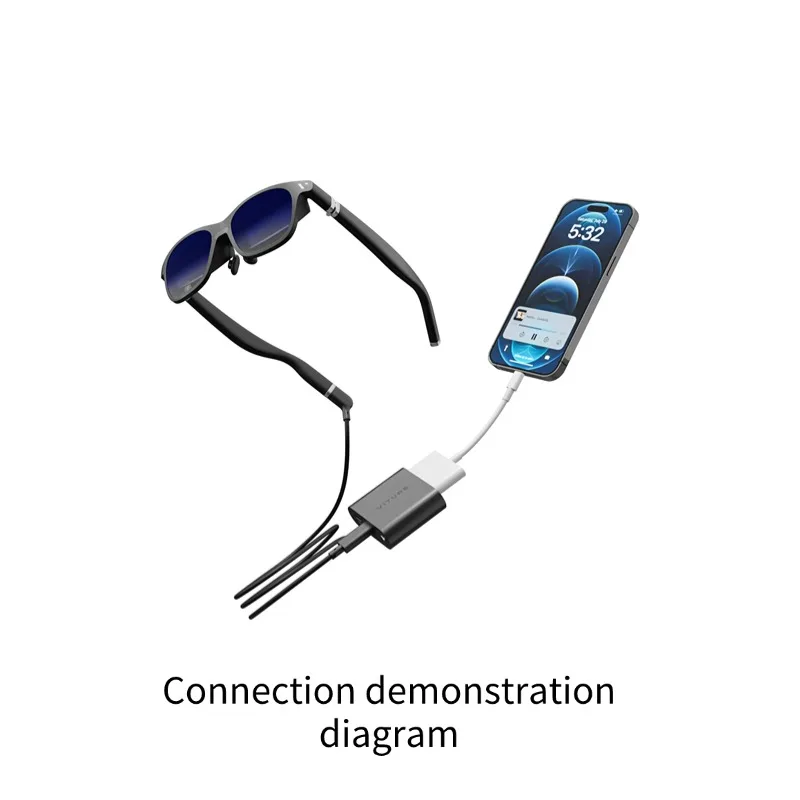 Imagem -02 - Adaptador Viture-hdmi xr com Apple Lightning Adaptador av Digital para Iphone 14 e Modelos Posteriores