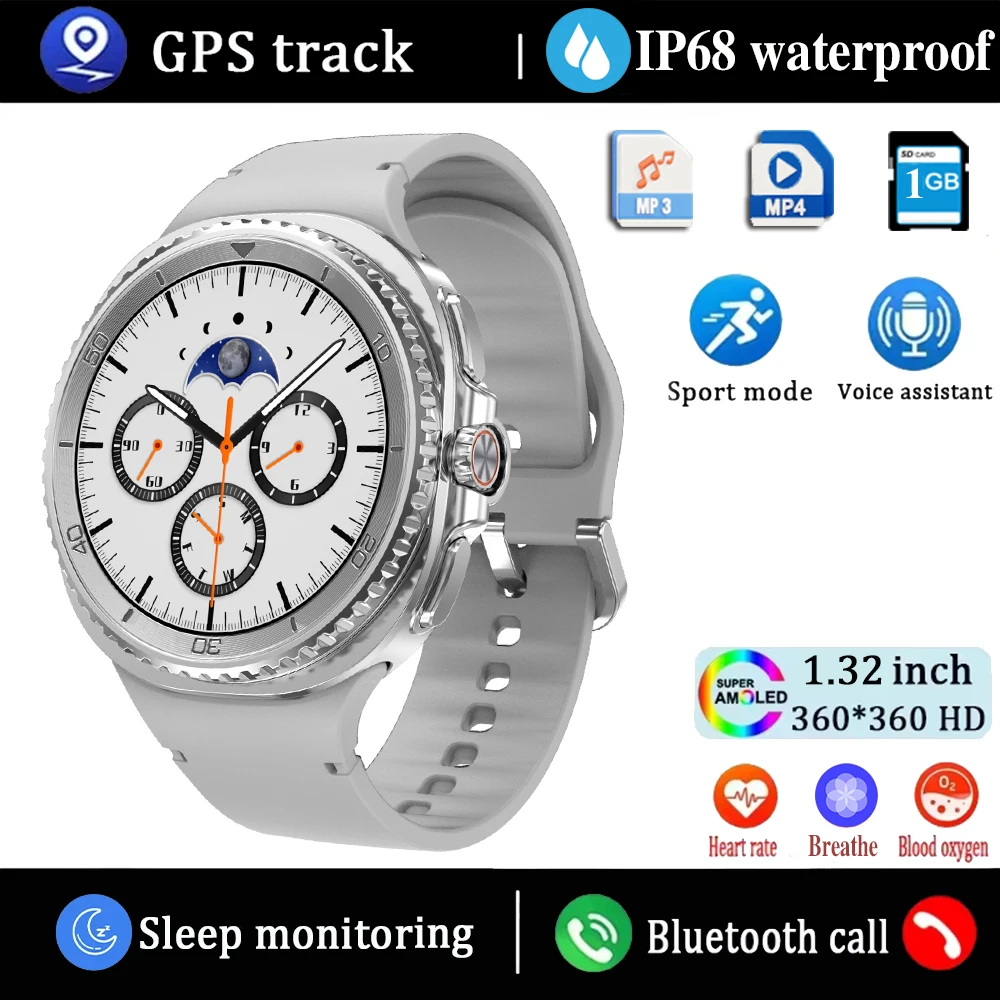 2025 New DT Watch 8 Ultra Smart Watch Men Memory Video GPS NFC 47mm AMOLED Fitness Sports Tracker Health Smartwatches Women