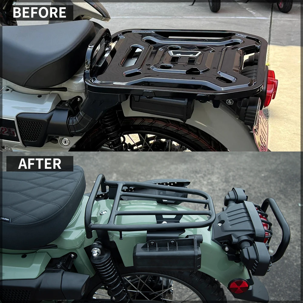 For Hunter Cub CT125 Trail125 2020-2025 CT125 Rear Carrier Rack JA55 JA65 Rear Rack Carrier Luggage Grille Fender Top Case Plate