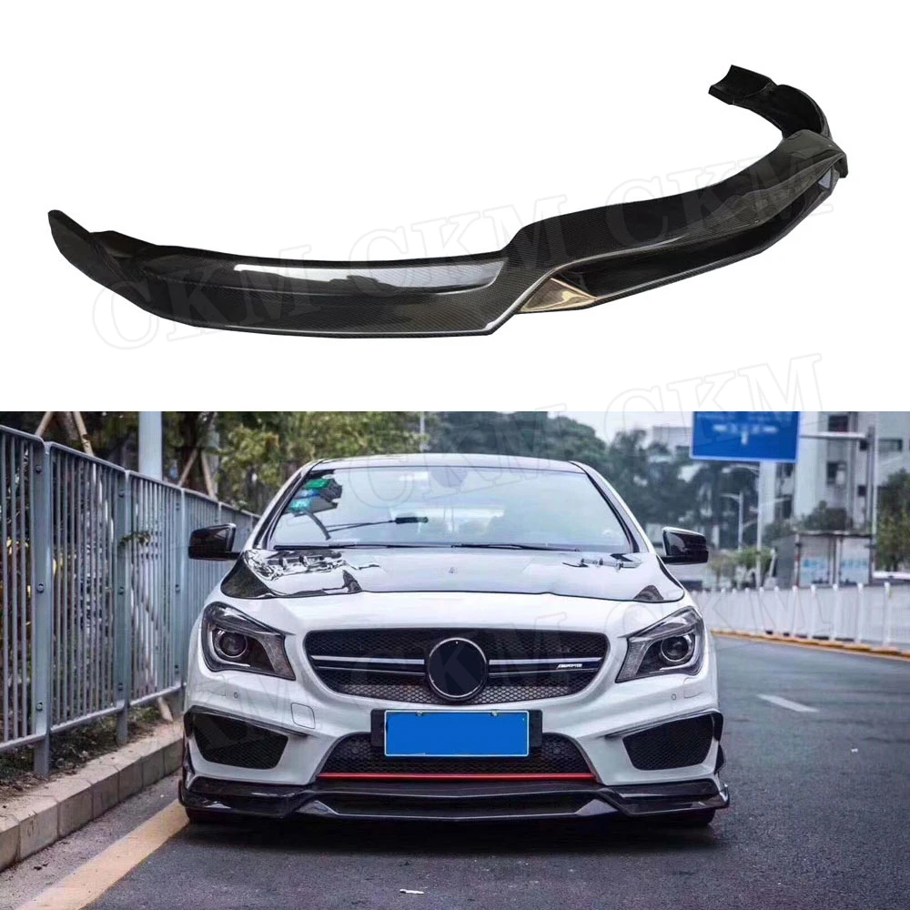 

Carbon Fiber Front Bumper Lip Spoiler For Mercedes Benz CLA Class W117 CLA180 CLA200 CLA250 CLA45 AMG FRP R1 Style 2013-2018