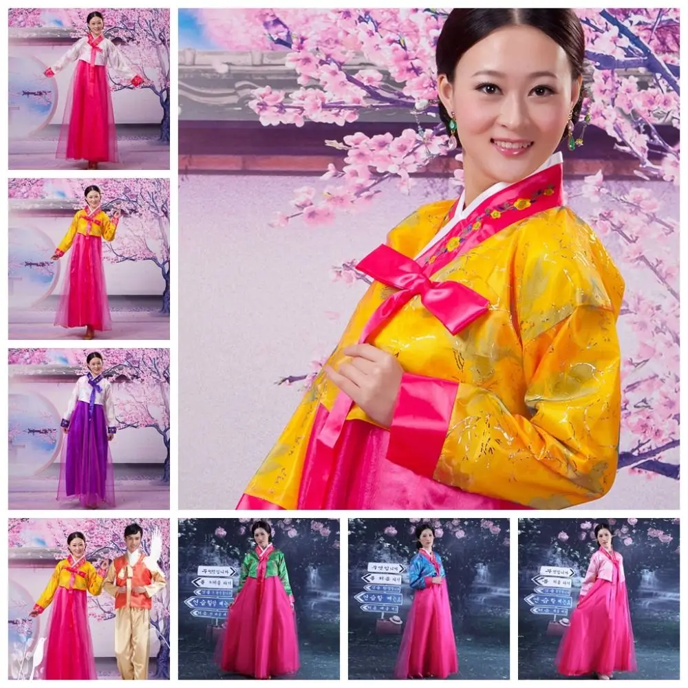 

Dae Jang Geum Traditional Korean Clothing Embroidery Korean Korean Hanbok Dress Multicolor Ethnic Style Stage Dance Costume