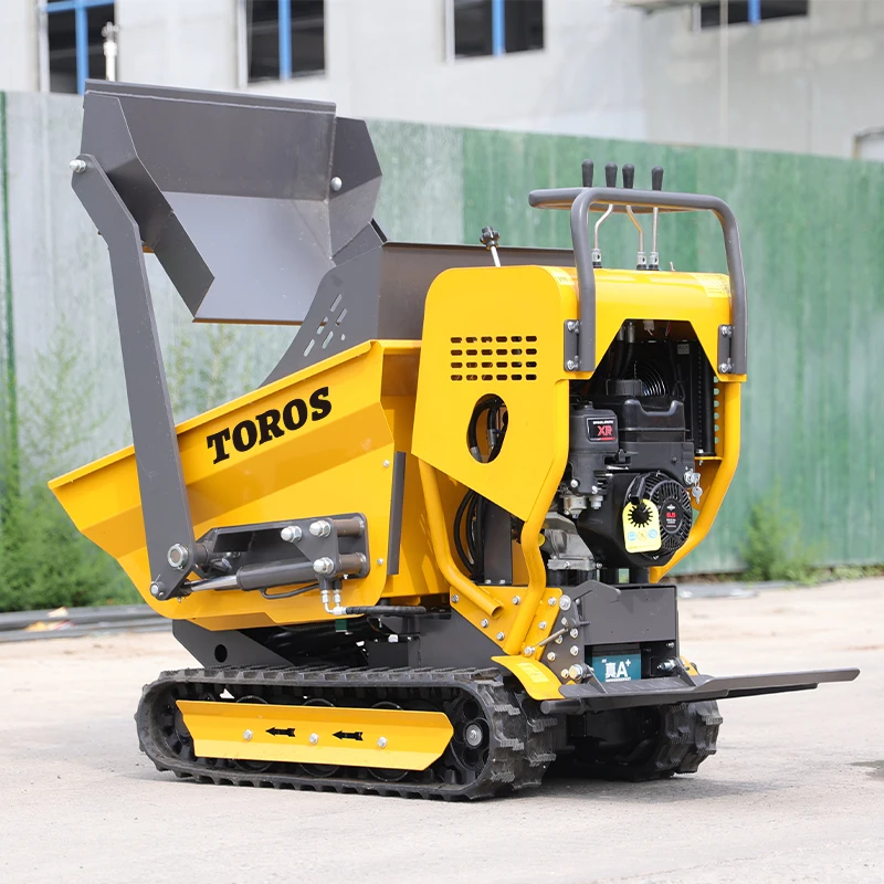 

Hot Sale Small Pure Crawler Dumper Hydraulic Standing Mini Damper Truck With Chais Customized mini Dumper