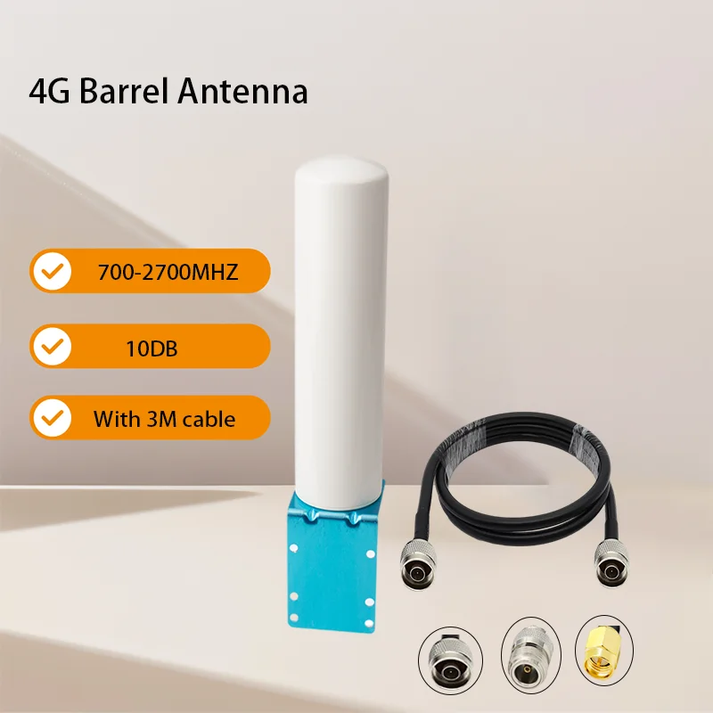 

700-2700mhz 10dbi signal repeater Antenna With 3m Cable 4g LTE Outdoor Barrel Omni External Network Amplifier Router Antenna