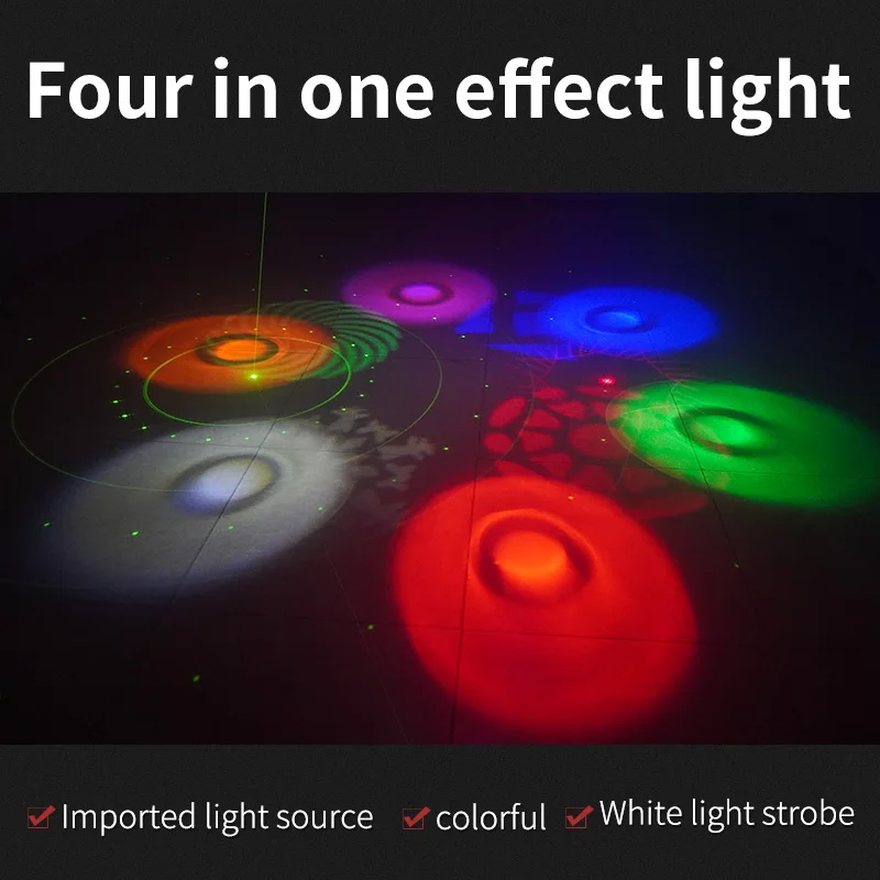 Stage Pattern Laser Light LED 4 x3w Pattern Laser Lights RGB Strobe Laser Party Effect Pattern Laser DMX512 DJ Disco Projector