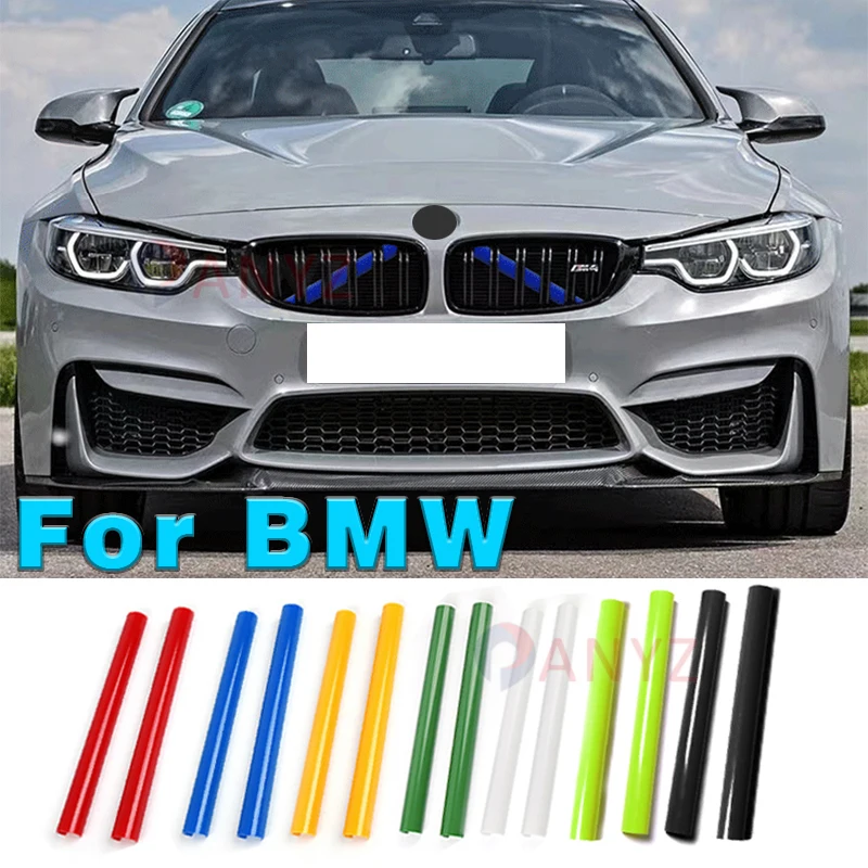 2Pcs Front Grille Trim Strip Cover Frame Stickers For BMWF20 F10 F30 F24 G01 G30 G20 F11 1 2 3 4 Series V Brace Accessories