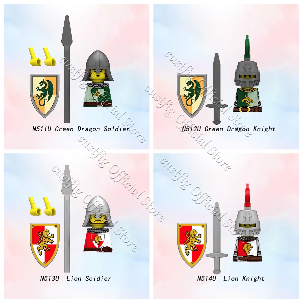 MOC Mittelalterliche Militärische Griechische Spartanische Krieger-Soldatenfigur Baustein Armeekastell König Ritter Schild DIY Bausteine Jungen Spielzeug Geschenk
