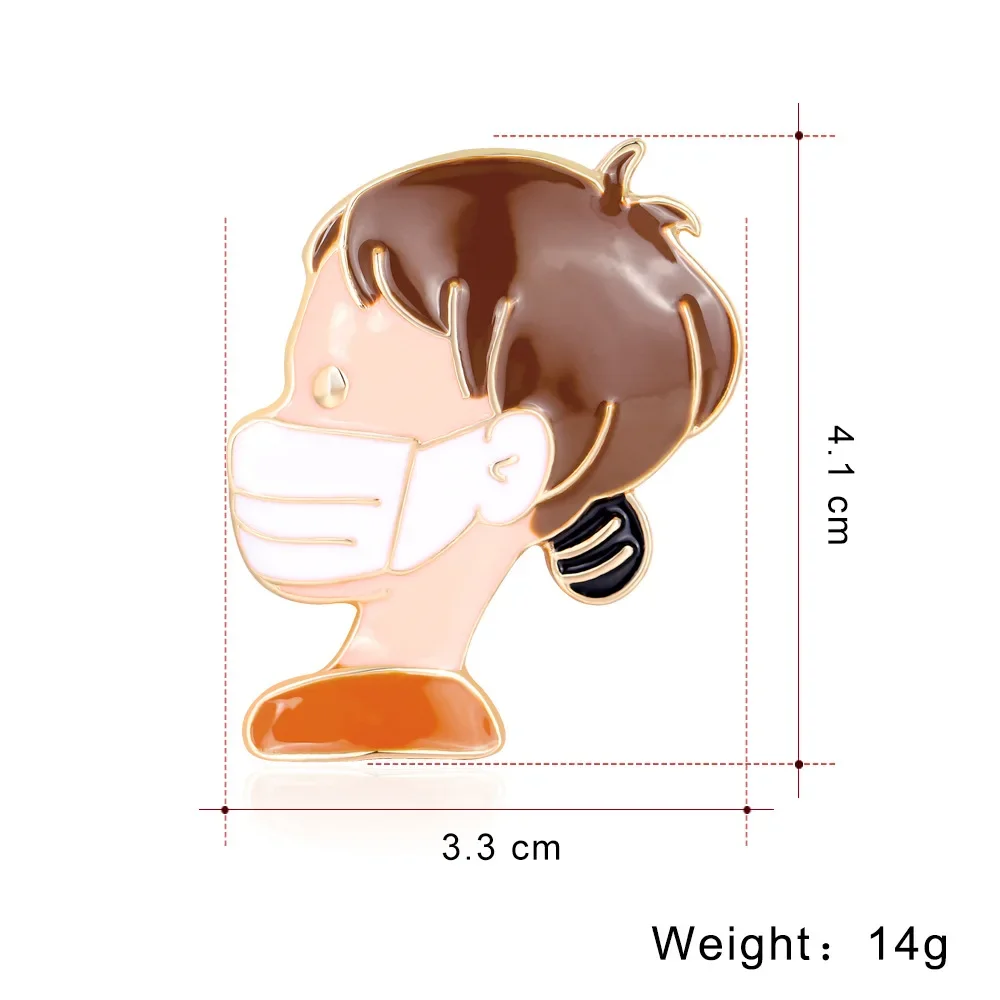 Blucome Kawaii Enamel Doctor Nurse Brooches Women Men Shirt Collar Clip Gold Color Hospital Office Brooch Corsage 