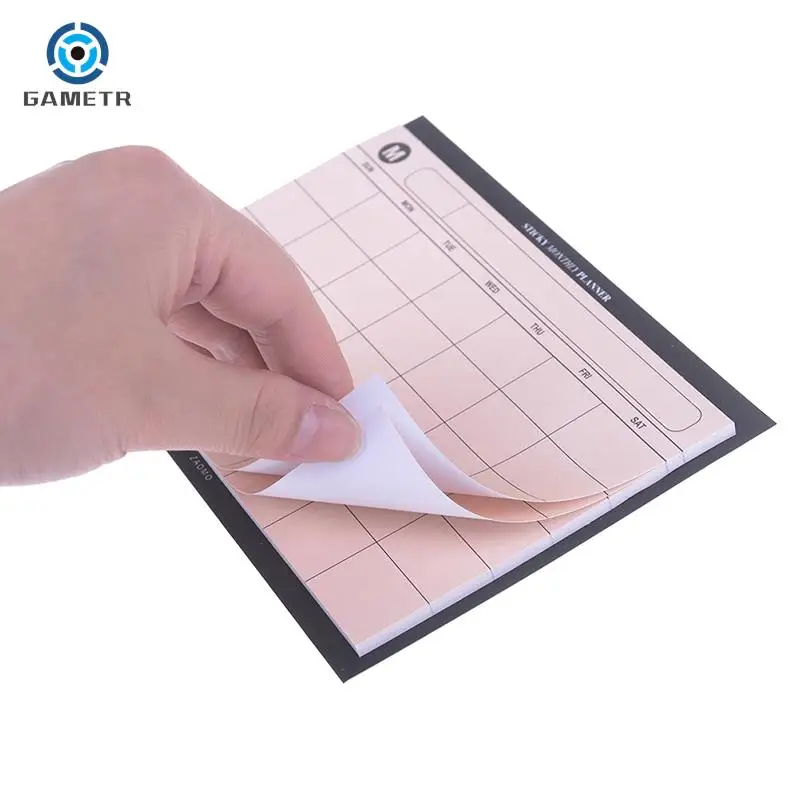 1pc Desktop Schedule Planner Monthly Plan Kawaii Mini Notebooks Office Supplies Work Efficiency Summary Organizer