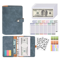 Soft PU Leather Binder Budget Planner Cash Envelope Binder With Budget  A6 Binder Pockets Cash Envelope Wallet Budgeting
