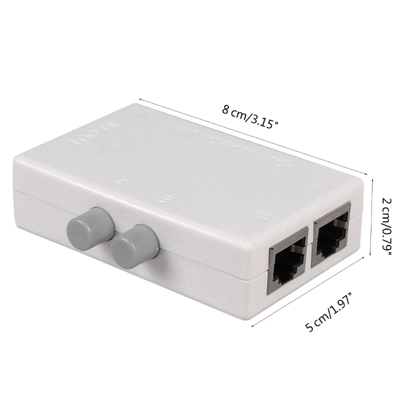 2 Port RJ45 Sakelar Jaringan 2 1 RJ45 Splitter Internet Extender Konektor RJ45 Coupler Adaptor Kabel Ethernet