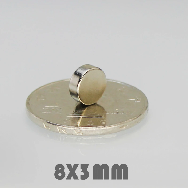 20/50 Stuks 8X3 Mm Magneet Super Krachtige Neodymium Magneten Kleine Ronde Magnetische Magneet Imanes Aimant Schijf 8Mm X 3 Mm