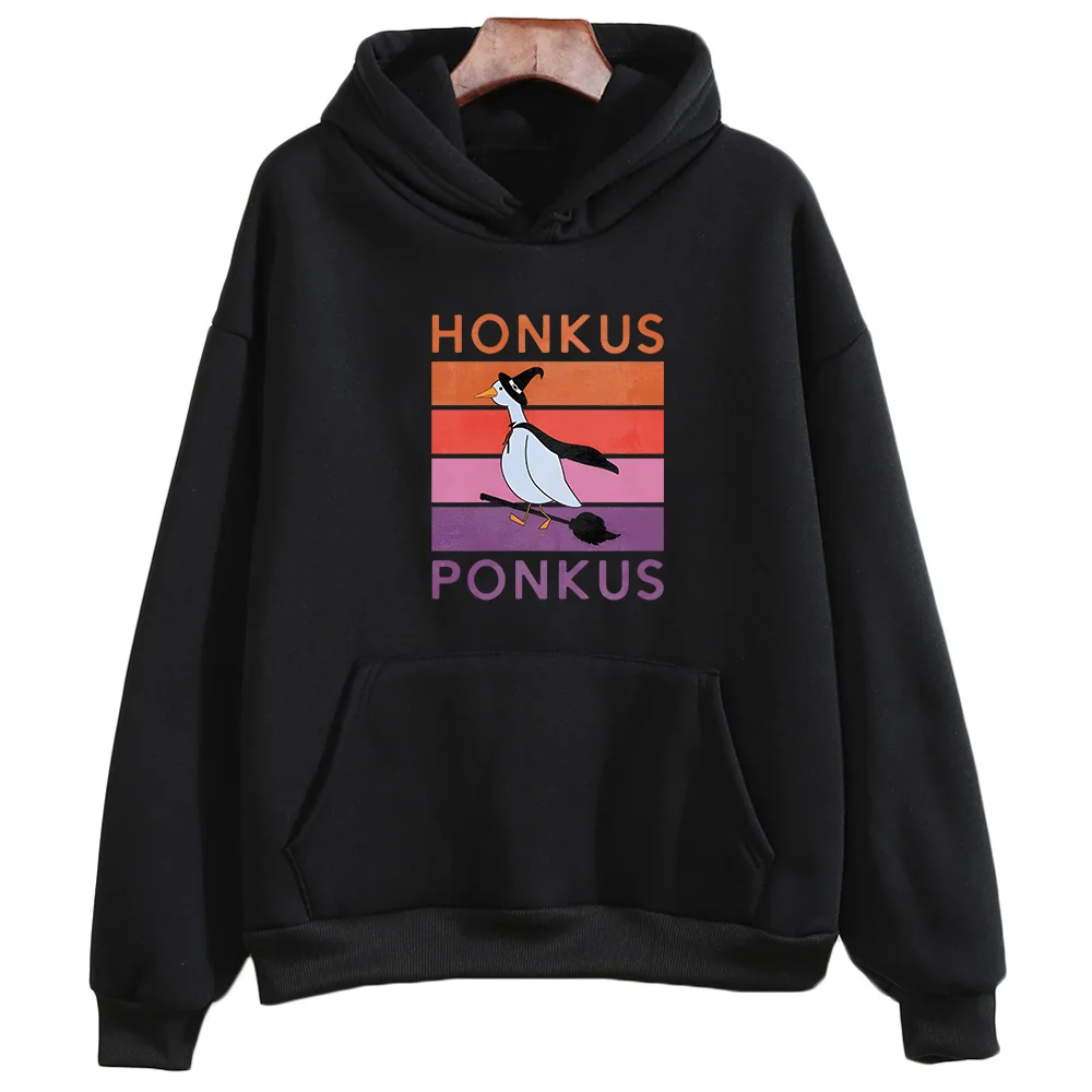 Cartoon Graphic Hoodie Honkus Ponkus Goose Print Clothes Female/male Casual Pullovers Fall Winter Comfortable Fleece Pullovers