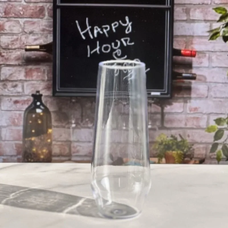 

4Pcs 9oz Unbreakable Plastic Champagne Flutes Mimosa Glasses Wedding Party Toast Home Bar