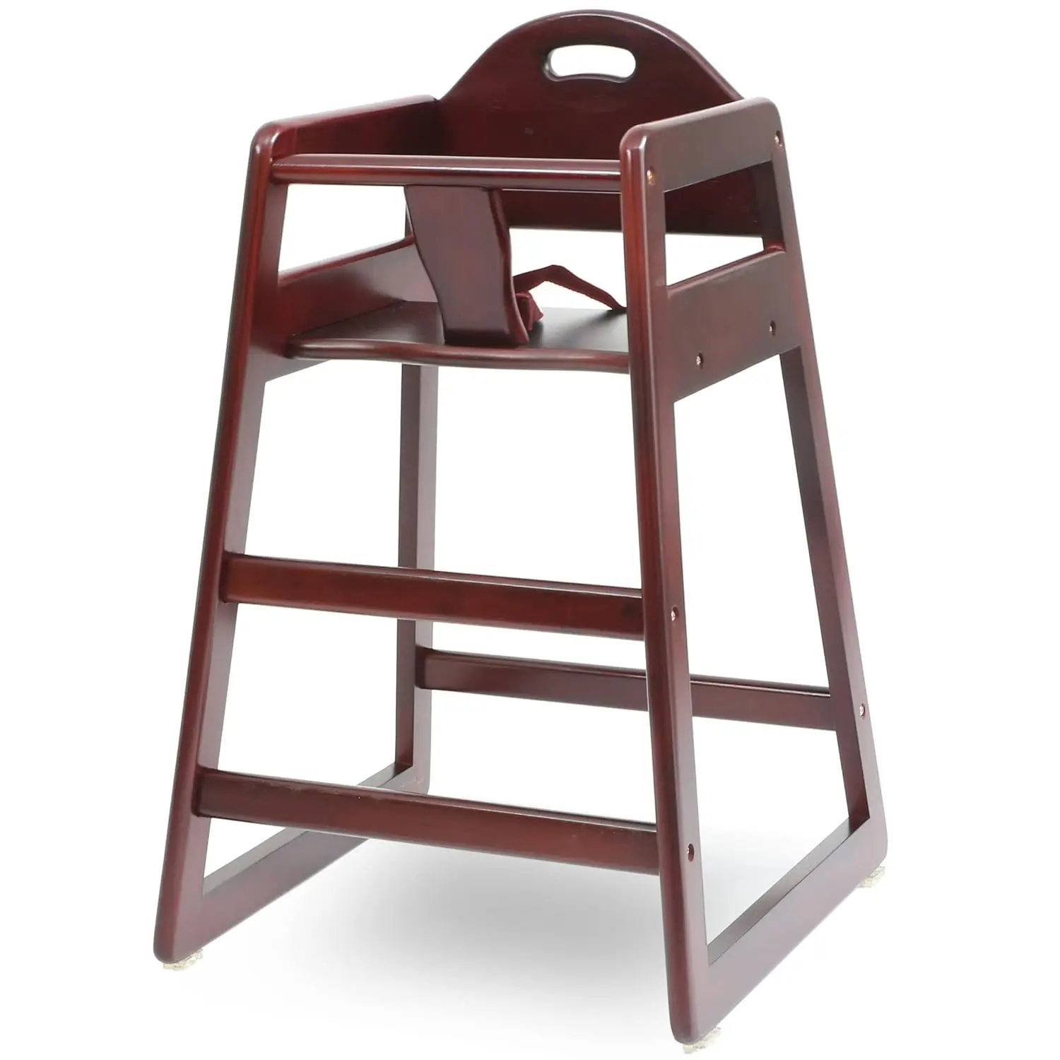 

Commercial Grade Solid Wood High Chair For Baby Toddler Stackable Portable Restaurant Home Kitchen Dining Cherry