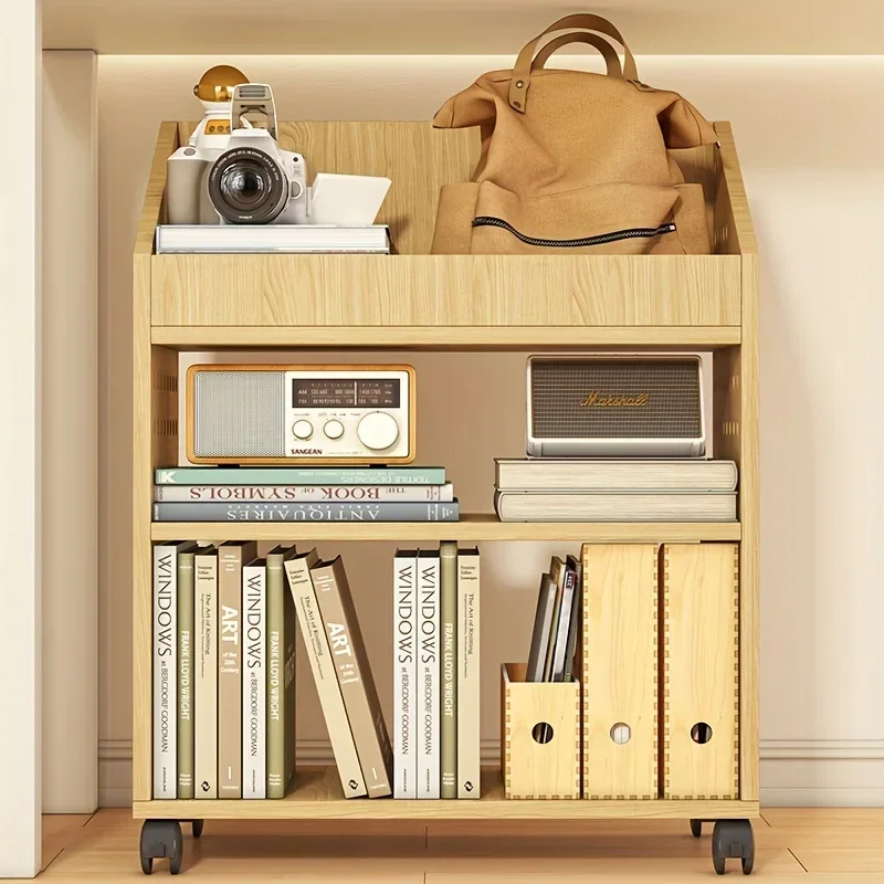 Removable Storage Cabinet Bookcase Children's Display Veranda Living Room Bookshelf With Wheels Etagere Rangement Furniture Home