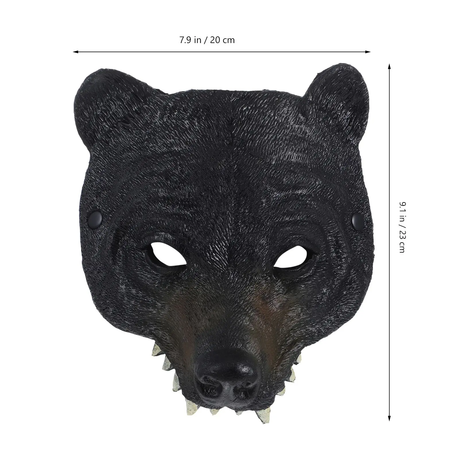 Maschera da orso Maschere per animali Costume cosplay per feste PU Masquerade Halloween Artigianale per adulti Peloso Leggero Confortevole