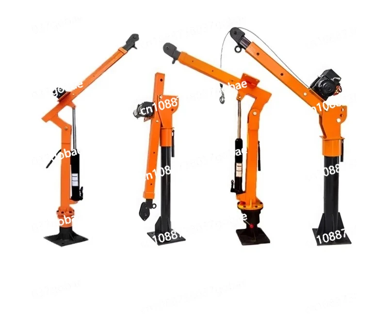 48v vehicle mounted 12v accompanying crane 24V out-door 220V small cantilever crane 2-ton rack truck lifting 1pc