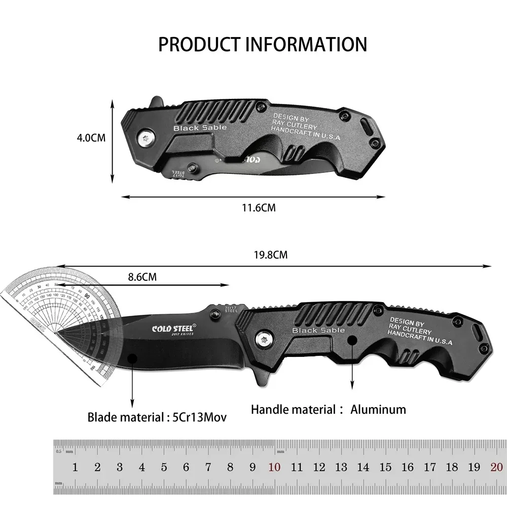 Cold Ultimate 30ULH Folding Knife S35V Blade Nylon Glass Fiber Handle Hunter Pocket Camping EDC Knives Tactical Mult Tools