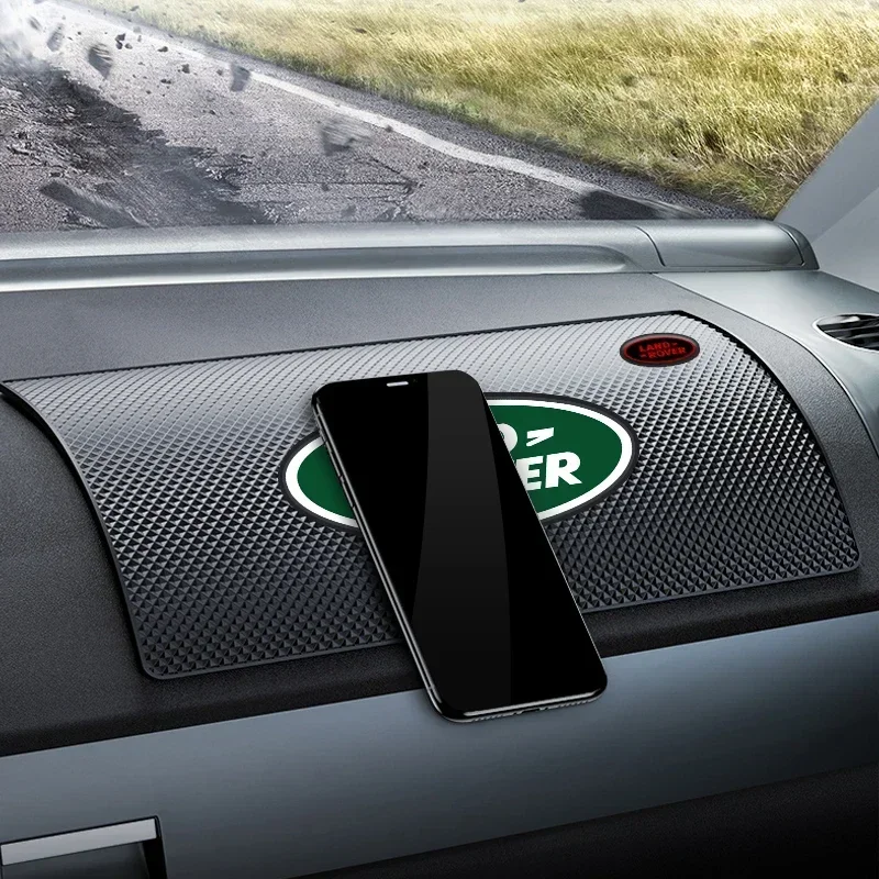 Car Dashboard Non Slip Phone Mat Anti-slip Silicone Pad For Land Rover Defender Freelander 1 2 Discovery 1 2 3 Evoque Range SV