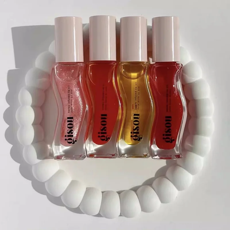 Gisou-pintalabios líquido con temperatura hidratante, maquillaje labial de larga duración, Color miel, aceite labial, cuidado de labios, fiesta, 2024, 3ml