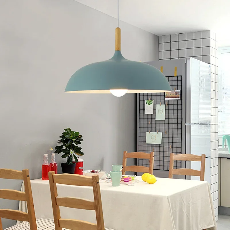 Creatieve persoonlijkheid eiken kroonluchter hanglamp voor eetkamer nachtkastje plafondlamp bar loft restaurant decor hanglamp