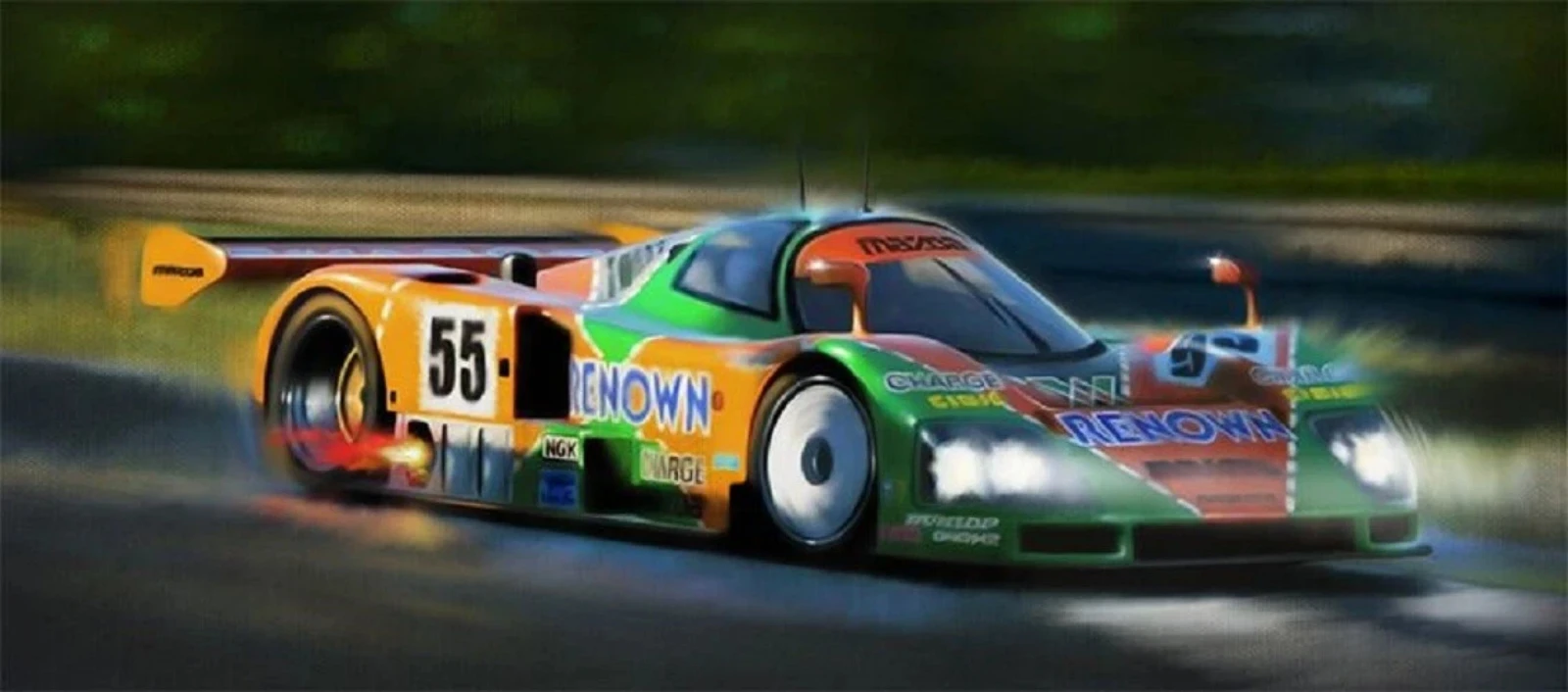 

TC017 1/10 Mazida 787B Прозрачный корпус радиоуправляемого автомобиля из поликарбоната (колесная база 57 мм, ширина/190 мм)