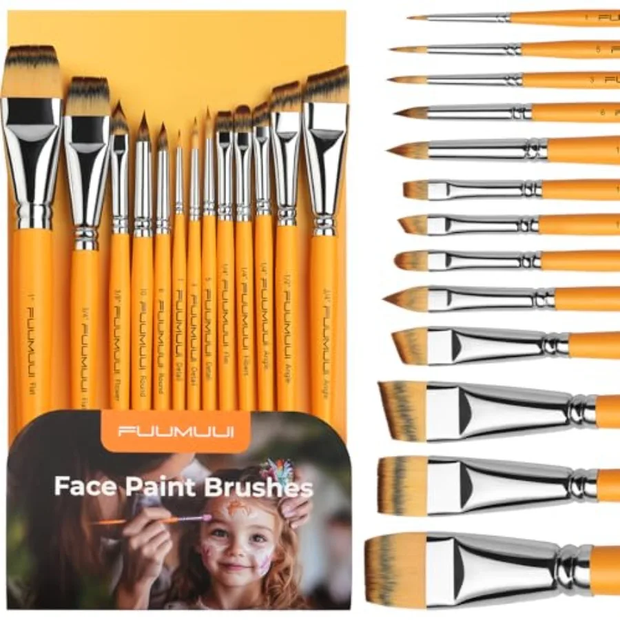 

Набор кистей для рисования на лице, 13 шт., профессиональные синтетические кисти для рисования на лице и теле, для Хэллоуина, косплея и театра