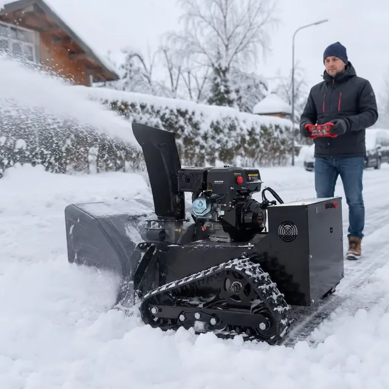 Snow Throw Range Engine 1000mm Snow Blower with 30-1000 MM Snow Height Adjustment for Versatile Use