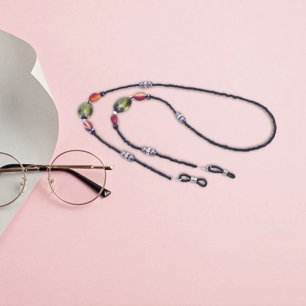 

2pcs Acrylic Beaded Eyeglass Chains For Women Mask Glasses Lanyard Sunglass Holder Neck Strap Face Mask Chains Lightweight