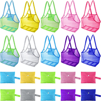 Outdoor Beach Mesh Bag Children Sand Away Foldable Protable Kids Beach Toys Bag Clothes Toy Storage Sundries Organizers Backpack