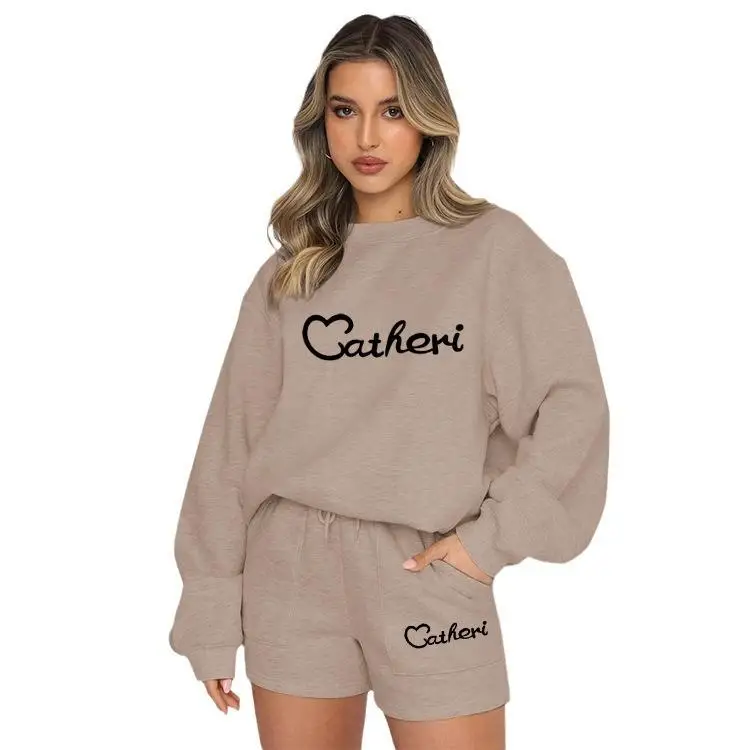 Faionable إلكتروني طباعة البلوز السراويل مجموعة الملابس النسائية خريف 2024 وصول جديد سراويل تقليدية مريحة المواد البلاستيكية #5