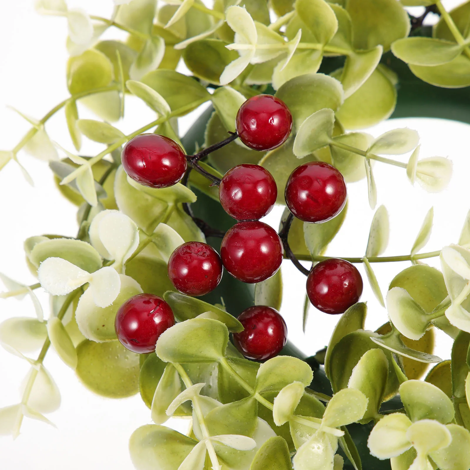 Anillos de guirnalda navideña, decoración de escritorio, corona de fiesta, plantas y flores artificiales, decoraciones para árboles de Navidad