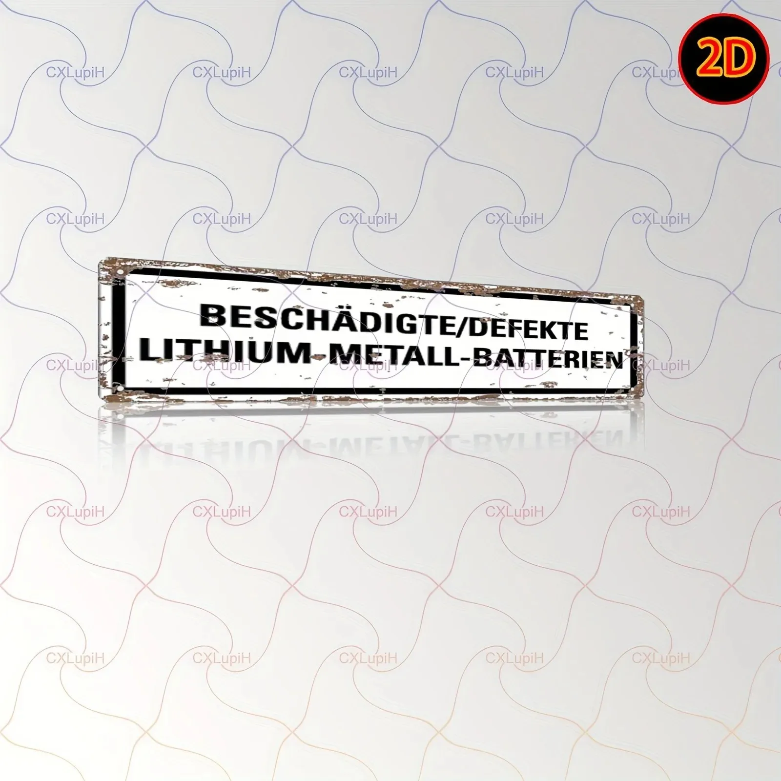 Custom Lithium Battery Warning Metal Sign, Vintage Iron Wall Art, Decor Only for Home Garage & Workshop Wall Decoration