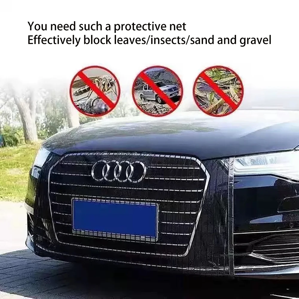 

Car water tank protective net anti willow catkins net poplar cotton insect proof net cover General Motors white and black