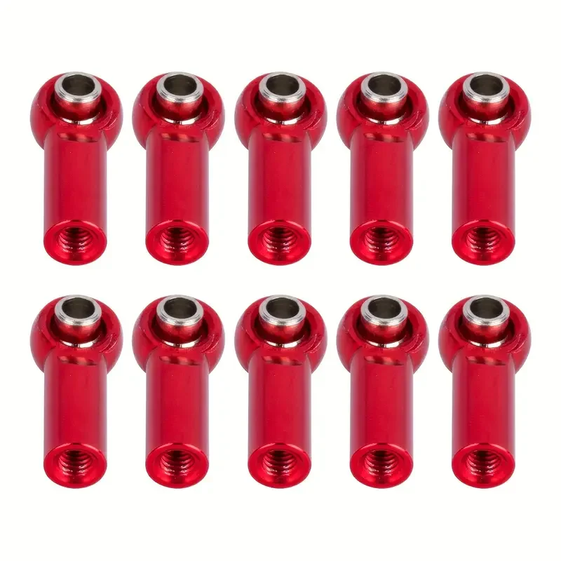 GLOBACT 10PCS M4 Spoorstangeind Balhoofd Houder Link 4mm Draad Kogelgewricht voor Redcat HSP Traxxas Axiale 1/10 RC Auto Vrachtwagen Boot DIY