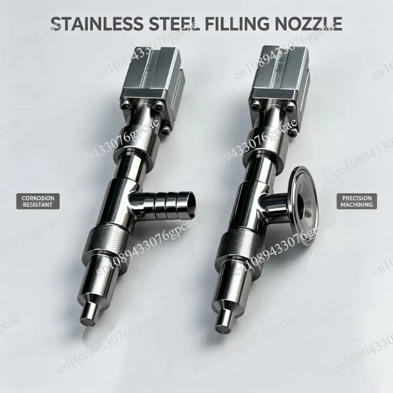 Air Blowing Filling Nozzle 304 Food Grade Stainless Steel Filling Valve Drip-Proof Corrosion-Resistant Magnetic