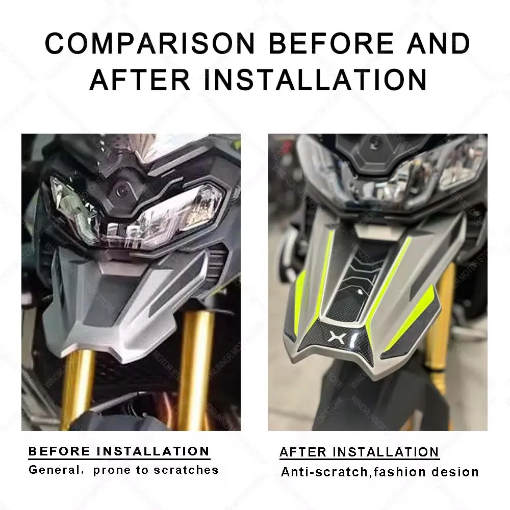 オートバイのフロントマウスマスク,3Dステッカー,オートバイのアクセサリー,プロテクター,防水ステッカー,voge,valico,900, dsx