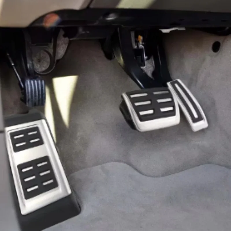 Чехол на автомобильные педали для Audi Q7 SQ7 2006-2015, педаль акселератора, газа, тормоза, подставка для ног, накладка на мертвую педаль, нескользящие аксессуары для интерьера