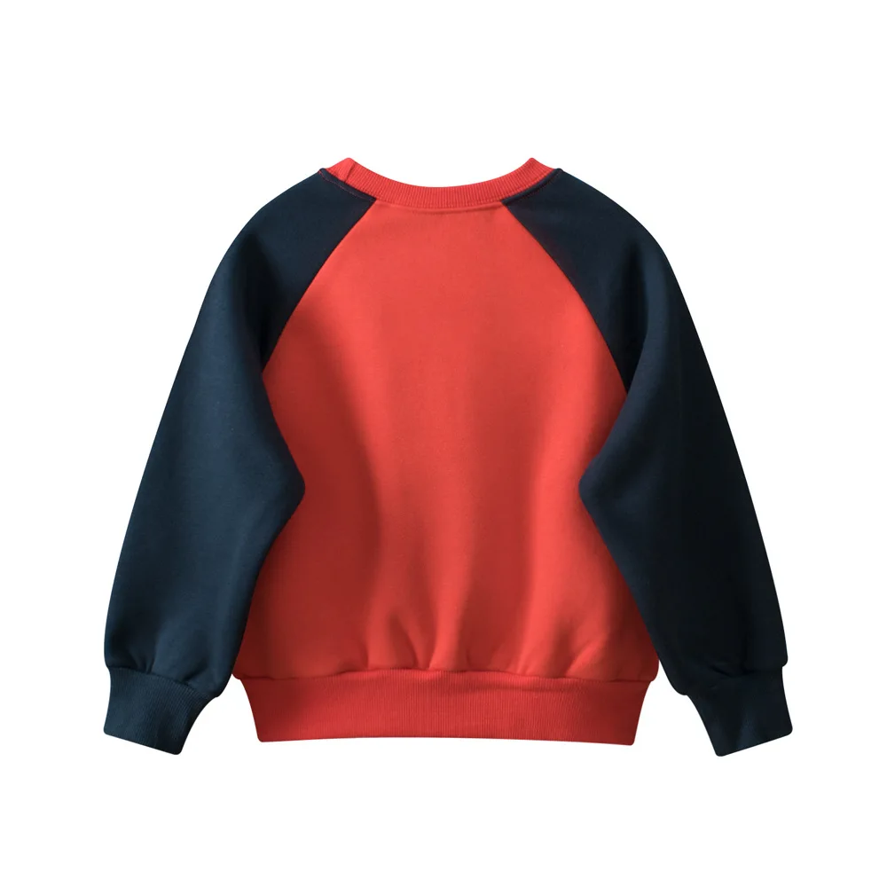 Fleece Lining Toddler Boys Sweatshirts Kids Tops Autumn Winter Children's Clothes