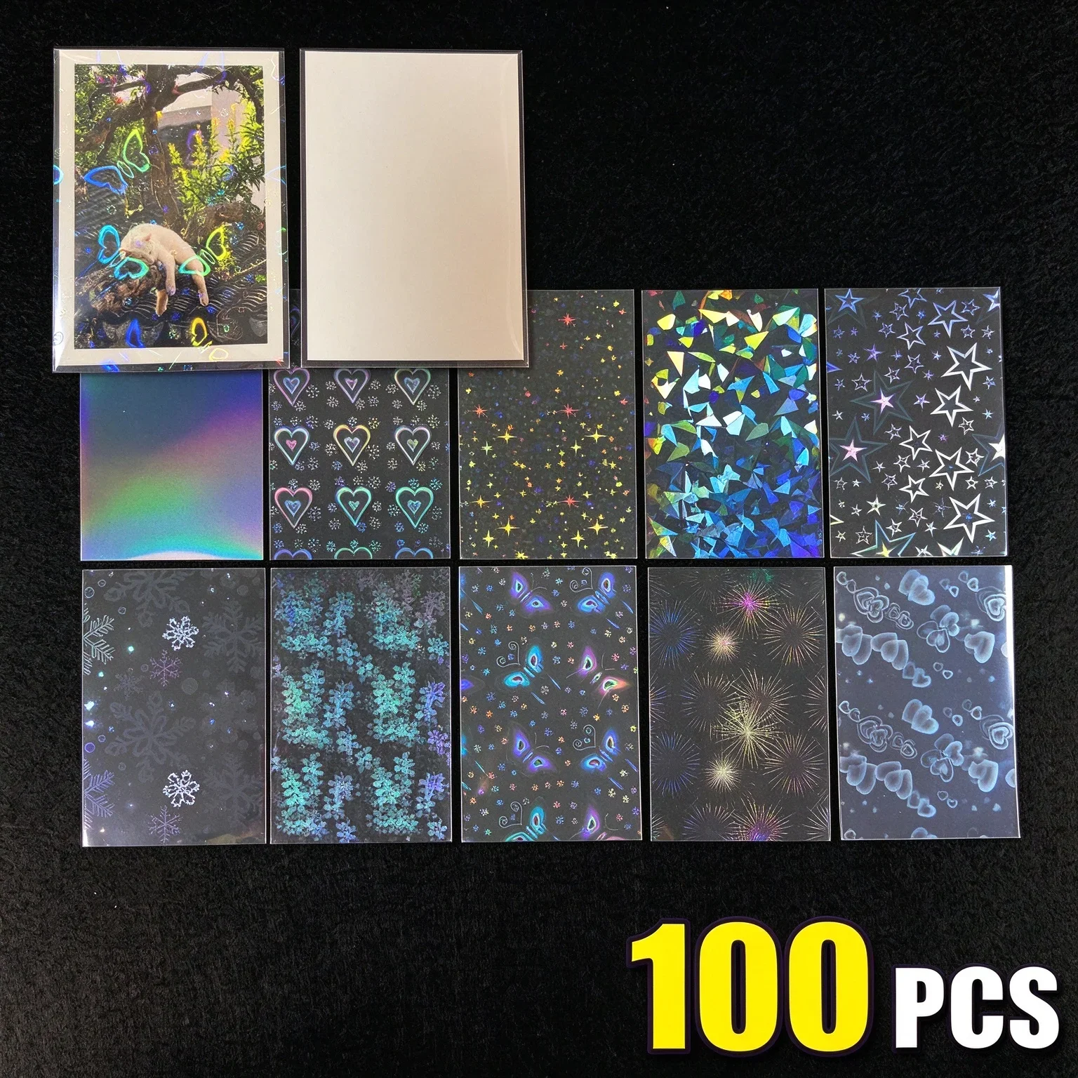 50-100Pcs Photo Card Sleeves 58x89mm Kpop Card Protector Holographic TCG Board Game Sleeves Archival Safe Album Idol PVC-Free