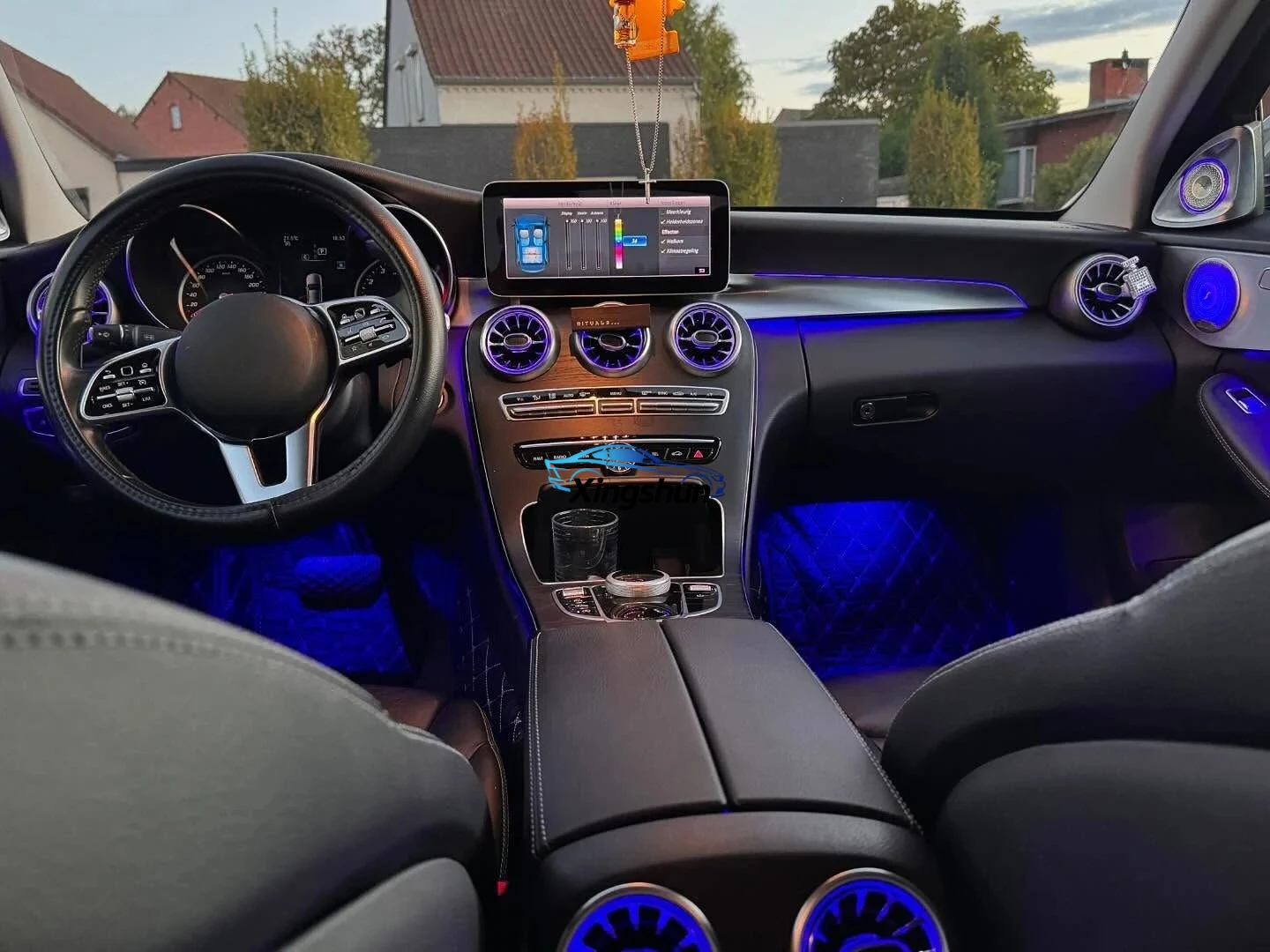 Upgrade Symphomy 64 Colors LED Car Interior Ambient Light for Mercedes Benz C-Coupe C300 Two Door Decoration Accessories