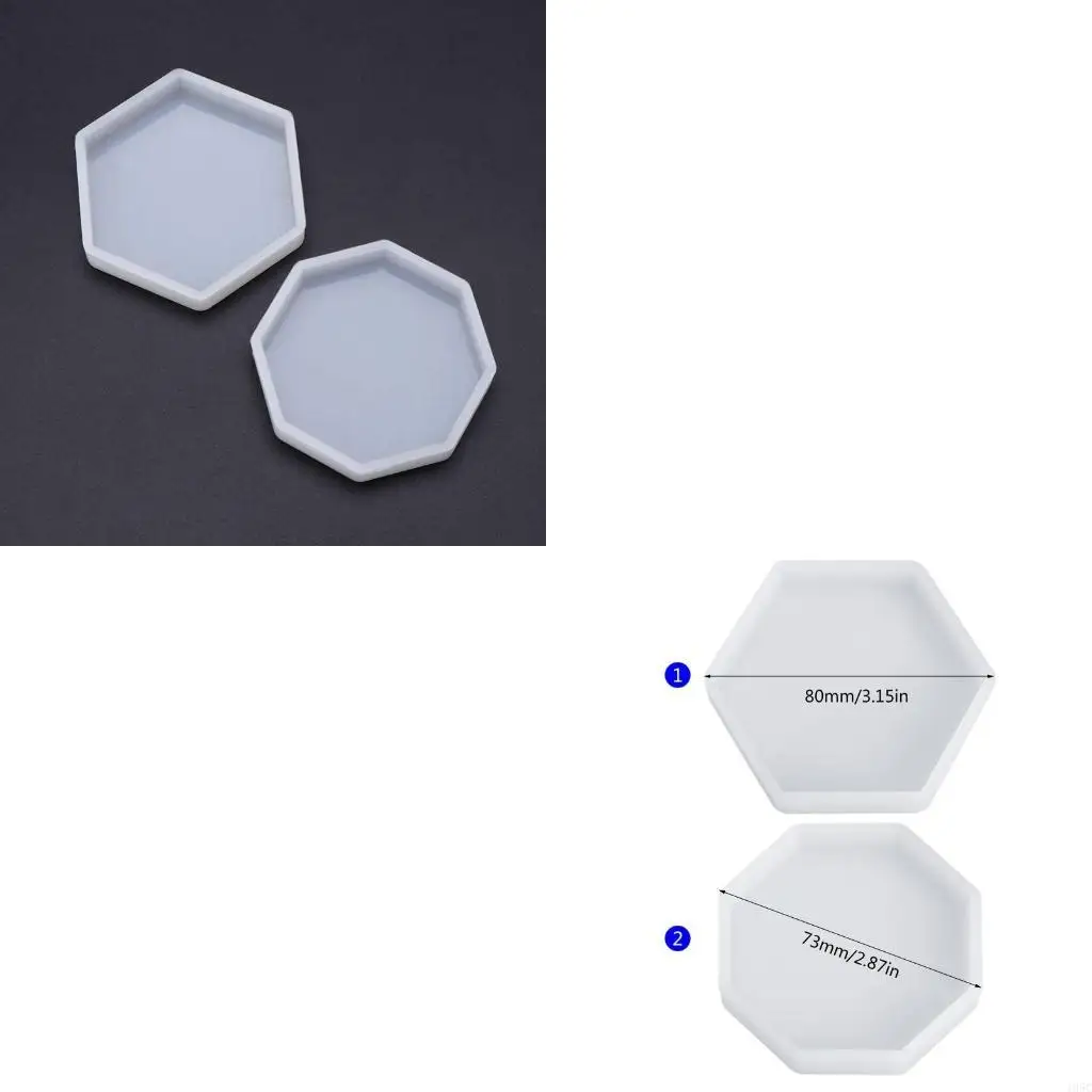 195C Geometric Mold Creative Epoxy Resin Tray Silicone Mold for DIY Handmade Cup Home Decorat